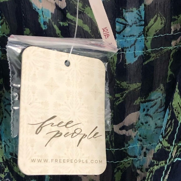 Free People See It Through Floral Maxi Dress Twilight Combo XS - Picture 4 of 14